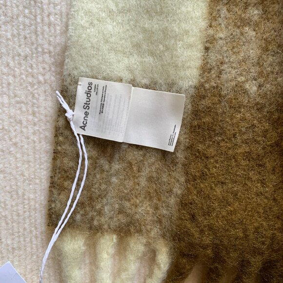 Acne Studios Check Wool Scarf - Picture 5 of 7